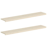 Window Sills 2 pcs White 160 x 25 x 2 cm Solid Oak Wood 42049911