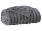 Throw Blanket Dark Grey 270 x 240 cm Fleece 42016832