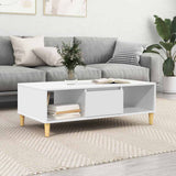 Coffee Table White 102 x 55 x 35 cm Engineered Wood 876189