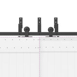 Sliding Door Hardware Kit 213,5 cm Steel Black 3295728
