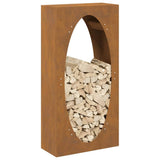 Firewood Rack 50x23x100 cm Weathering Steel 864186