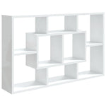 ZNTS Wall Shelf High Gloss White 85x16x52.5 cm Engineered Wood 801424