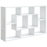 ZNTS Wall Shelf High Gloss White 85x16x52.5 cm Engineered Wood 801424