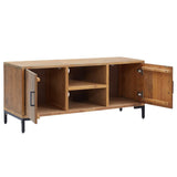 TV Cabinet Brown 110x35x48 cm Solid Pinewood 349917