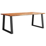 ZNTS Dining Table with Live Edge 200x90x75 cm Solid Wood Acacia 353292