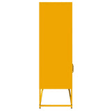 ZNTS Highboard Mustard Yellow 68x39x123 cm Steel 853371