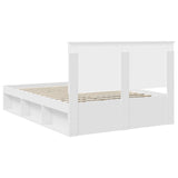 Bed Frame with Headboard White 160 x 200 cm Solid Pine Wood 3409327