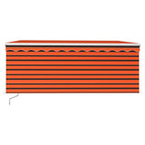 Manual Retractable Awning with Blind 3x2.5m Orange&Brown 3069260