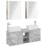 Bathroom Furniture Set 5 pcs Concrete Grey 3406850