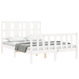 Bed Frame without Mattress White 120x200 cm Solid Wood Pine 3192227