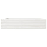 Garden Planter White 110x110x23 cm Solid Wood Pine 847214
