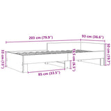 Bed Frame without Mattress Sonoma Oak 90x200 cm Engineered Wood 849581
