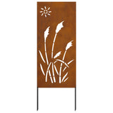 Garden Privacy Screen Rusty 50 x 140 cm Weathering Steel 876279