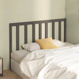 Bed Headboard Grey 156x4x100 cm Solid Wood Pine 817747