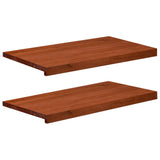 Window Sills 2 pcs Brown 80x 40 x 2 cm Solid Beech Wood 42048280
