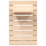 ZNTS Wall-mounted Bedside Shelves 2 pcs Solid Wood Pine 824768