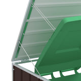 Wheelie Bin Storage for Single Bin Brown 72x81x115 cm Steel 4006174