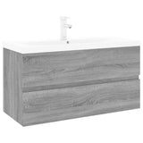Sink Cabinet with Built-in Basin Grey Sonoma Engineered Wood 3152883