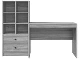 Desk with Drawer with Shelf with Storage 2 pcs Grey Sonoma 3337358
