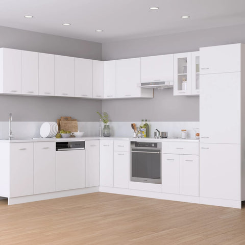 ZNTS 14 Piece Kitchen Cabinet Set White Engineered Wood 3067666