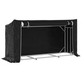 Firewood Rack with Rain Cover 200.5x60.5x110.5 cm Galvanised Steel 4104945