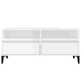 TV Cabinet High Gloss White 100x34.5x44.5 cm Engineered Wood 831903