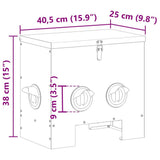 Chicken Feeder Black 40.5 x 25 x 38 cm 20 kg Cold-Rolled Steel 874651