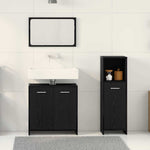 Bathroom Furniture Set 3 pcs Black Oak 60 x 33 x 60 cm 3332510
