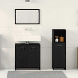 Bathroom Furniture Set 3 pcs Black Oak 60 x 33 x 60 cm 3332510