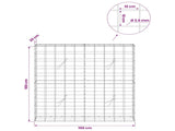 Gabion with 3.5 mm Wire and 10x10 cm Mesh 100x20x100 cm 3463100