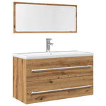 ZNTS 2 Piece Bathroom Furniture Set Artisan Oak Engineered Wood 856389