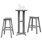 Garden Bar Set 3 pcs Light Grey HDPE 3335803