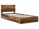 Bed Frame with Headboard Old Wood 90 x 200 cm Engineered Wood 3411357