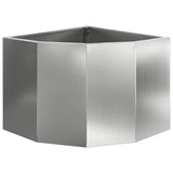 Corner Planter Silver 45 x 45 x 35 cm Galvanised steel 883652
