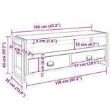 TV Cabinet 120x35x45 cm Solid Mango Wood 247402