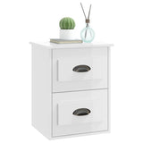 Wall-mounted Bedside Cabinet High Gloss White 41.5x36x53cm 816396
