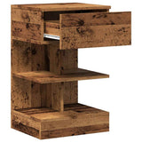 Bedside Cabinet Old Wood 40x35x65 cm Engineered Wood 856748