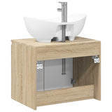 Bathroom Furniture Set Sonoma Oak Engineered Wood 3404342