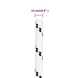 Braided Boat Rope White 14 mmx250 m Polyester 152782