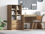 Desk with Drawer with Shelf with Storage 2 pcs Artisan Oak 3337344