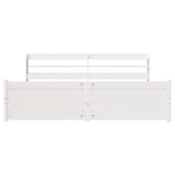 Bed Frame with Headboard without Mattress White 180x200 cm Super King 3306769