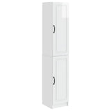 Cabinet Set 2 pcs High Gloss White Engineered Wood 3416956