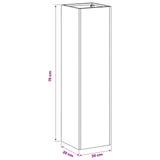 Garden Planter Silver 20 x 20 x 75 cm Galvanised Steel 8005326
