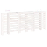 Radiator Cover White 210x21x85 cm Solid Wood Pine 822612