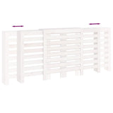 Radiator Cover White 210x21x85 cm Solid Wood Pine 822612