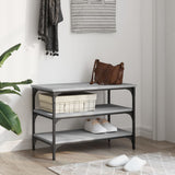Shoe Bench Grey Sonoma 70x38.5x49 cm Engineered Wood 839041