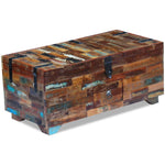 ZNTS Coffee Table Box Chest Solid Reclaimed Wood 80x40x35 cm 243320