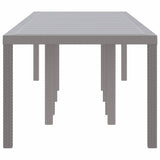 Garden Table Light Grey 300 x 100 x 73 cm Poly Rattan 3378523