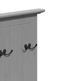 Hallway Cabinet with Hooks BODO Grey 50x40x157 cm 4016874
