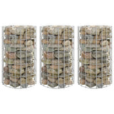 Circular Gabion Raised Beds 3 pcs Galvanised Steel 30x50 cm 152019
